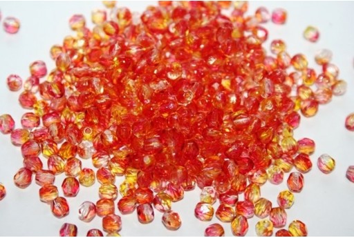 60 Perline Mezzi Cristalli 4mm Crystal Col.00030