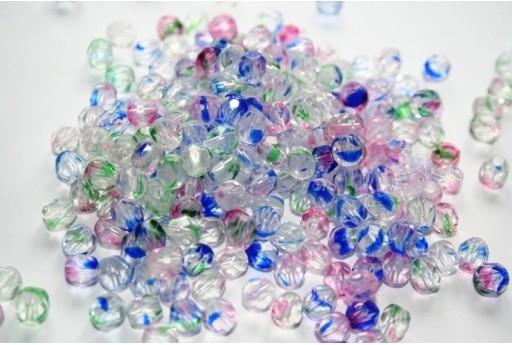 Perline Mezzi Cristalli Crystal/Color 6mm - 30pz