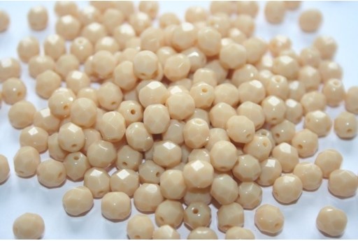 Perline Mezzi Cristalli 6mm, 30pz, Ivory Col.13020