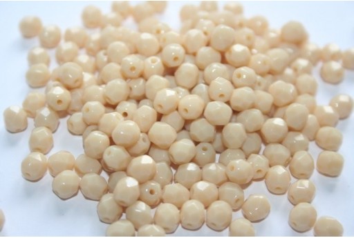 Perline Mezzi Cristalli 6mm, 30pz, Light Ivory Col.13010