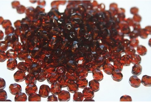 Perline Mezzi Cristalli Dark Topaz 6mm - 30pz