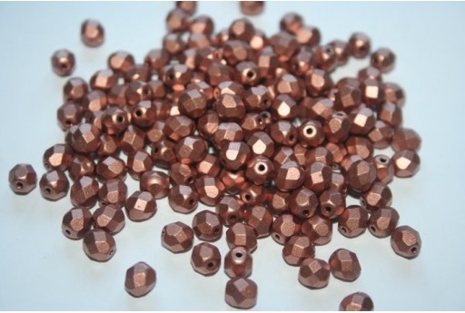 Perline Mezzi Cristalli 6mm, 30pz, Matte Metallic Copper Col.K0177JT