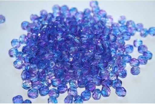 Perline Mezzi Cristalli 6mm, 30pz, Dual Coated-Purple/Blue Col.K3202CR