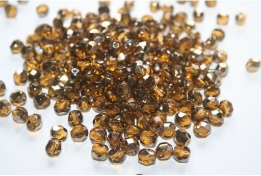 Perline Mezzi Cristalli Bronze Iris Medium Topaz 6mm - 30pz