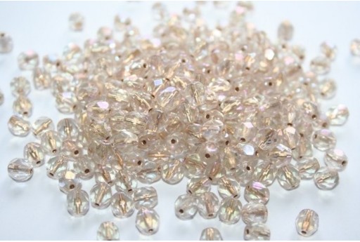 Perline Mezzi Cristalli Copper Line-Crystal AB 6mm - 30pz