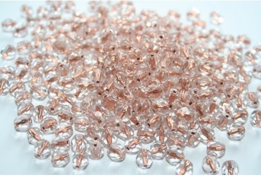 Perline Mezzi Cristalli Copper Line-Crystal 6mm - 30pz
