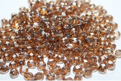 Perline Mezzi Cristalli 6mm, 30pz, Luster-Smoky Topaz Col.L10210