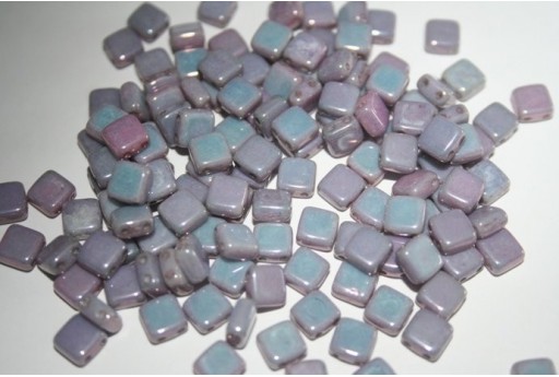 Perline Tile 6mm, 50Pz., Luster-Metalic Amethyst Col.LE02010