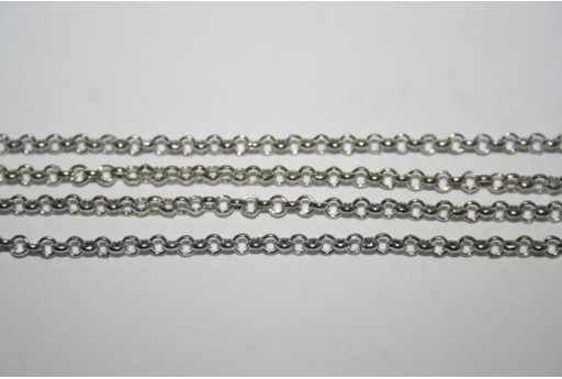 Catena Rolò Colore Platino 2,5mm - 2mt