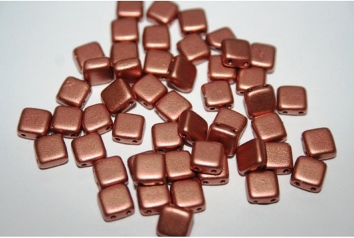 Perline Tile 6mm, 50Pz., Matte Metalli Copper Col.K0177