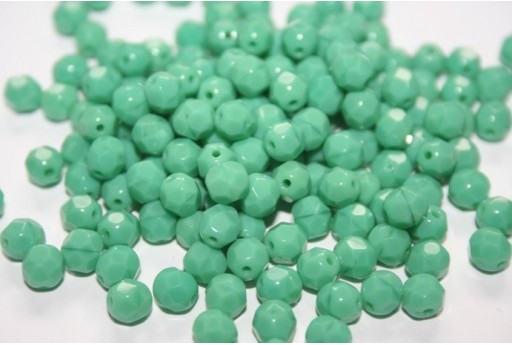 Perline Mezzi Cristalli 6mm, 30pz, Green Turquoise Col.53130