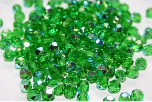 Perline Mezzi Cristalli 6mm, 30pz, Green AB Col.X50100