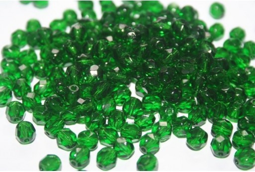 Perline Mezzi Cristalli 6mm, 30pz, Green Col.50060