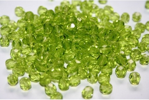 Perline Mezzi Cristalli 6mm, 30pz, Light Olivine Col.50200