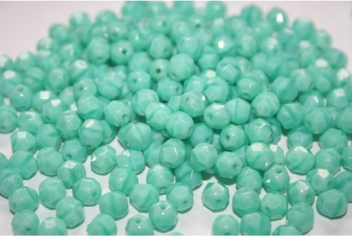 Perline Mezzi Cristalli 6mm, 30pz, Opaque-Azur Turquoise Col.54220