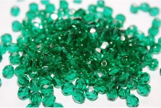 Perline Mezzi Cristalli 6mm, 30pz, Emerald Col.50720