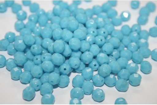 Perline Mezzi Cristalli Blue Turquoise 6mm - 30pz