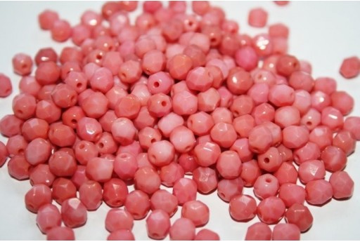 Perline Mezzi Cristalli Carnation Pink 6mm - 30pz