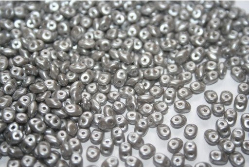 Perline Superduo Pastel Grey 5x2,5mm - 10g