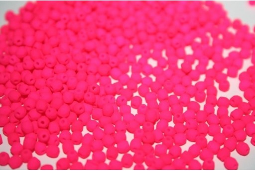 Perline Mezzi Cristalli Neon-Pink 3mm - 60pz