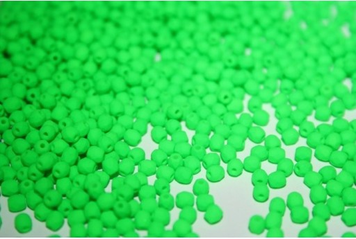 Perline Mezzi Cristalli Neon-Green 3mm - 60pz