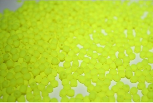 Perline Mezzi Cristalli Neon-Yellow 3mm - 60pz