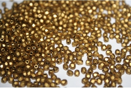 Perline Mezzi Cristalli Matte Metallic Aztec Gold 3mm - 60pz