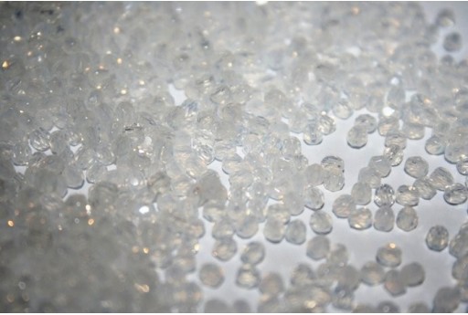 60 Perline Mezzi Cristalli 3mm Crystal Col.00030