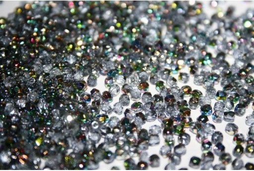 60 Perline Mezzi Cristalli 3mm Crystal Col.00030