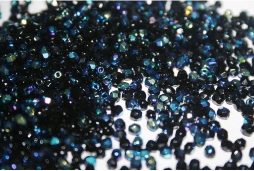 60 Perline Mezzi Cristalli 3mm Crystal Col.00030