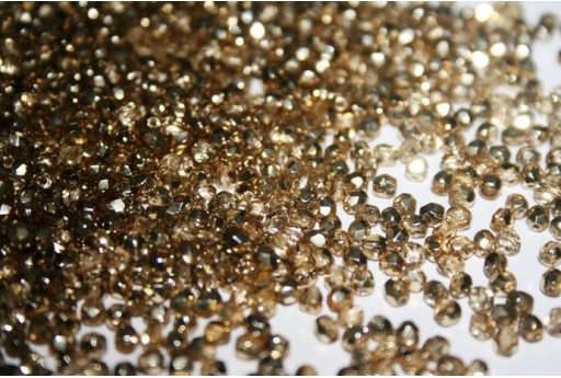 60 Perline Mezzi Cristalli 3mm Crystal Col.00030