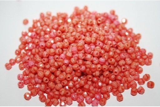 Perline Mezzi Cristalli Pink-Coral 3mm - 60pz