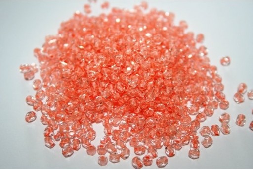 Perline Mezzi Cristalli Rose/Orange Lined-Crystal 3mm - 60pz