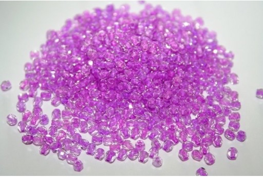 Perline Mezzi Cristalli Violet Lined-Crystal 3mm - 60pz