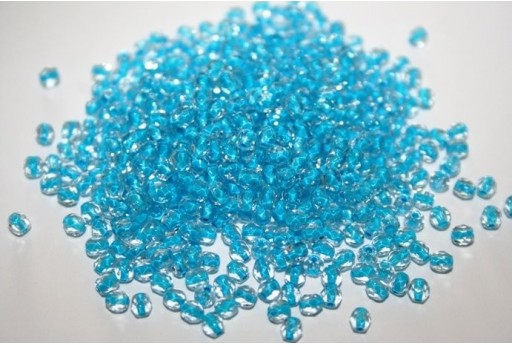 Perline Mezzi Cristalli Aqua Lined-Crystal 3mm - 60pz