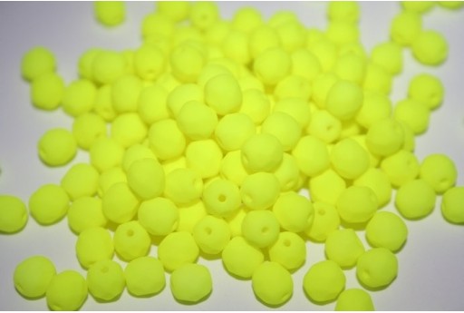 Perline Mezzi Cristalli 6mm, 30pz, Neon-Yellow Col.25121AL