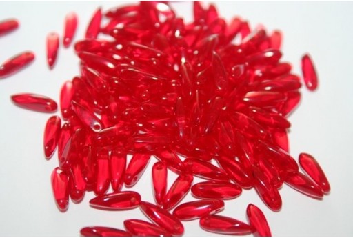 Perline Dagger 3x10mm, 10gr, Siam Ruby Col.90080