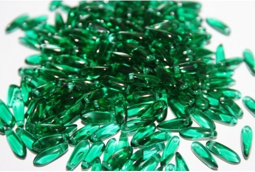 Perline Dagger 3x10mm, 10gr, Emerald Col.50720