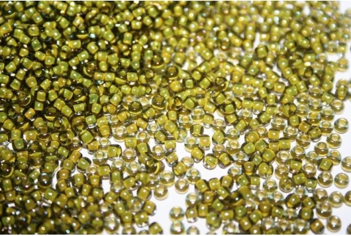 Perline Toho Round Rocailles 8/0, 10gr., Inside-Color Luster Black Diamond/Opaque Yellow Col.246