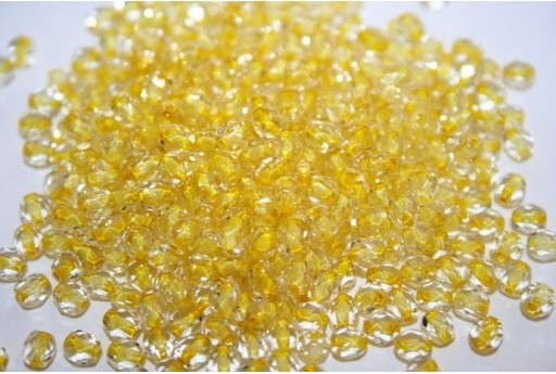 60 Perline Mezzi Cristalli 4mm Crystal Col.00030