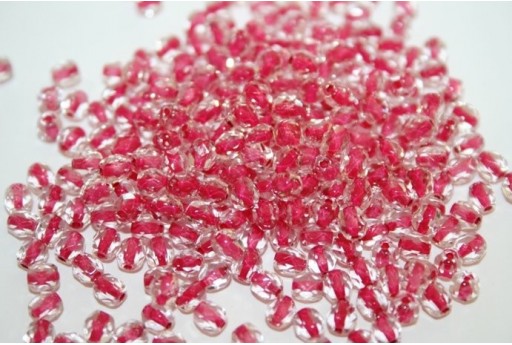 Perline Mezzi Cristalli Burgundy Lined Crystal 4mm - 60pz