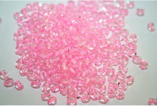 60 Perline Mezzi Cristalli 4mm Crystal Col.00030