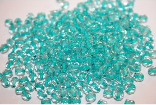 60 Perline Mezzi Cristalli 4mm Crystal Col.00030