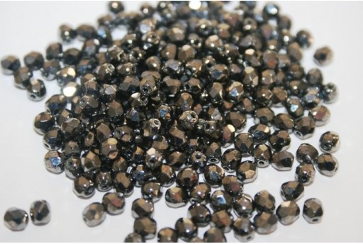 60 Perline Mezzi Cristalli 4mm Crystal Col.00030