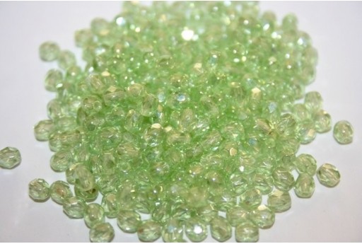 60 Perline Mezzi Cristalli 4mm Crystal Col.00030