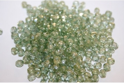 60 Perline Mezzi Cristalli 4mm Crystal Col.00030