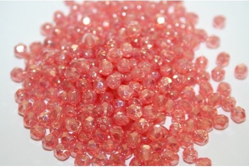 60 Perline Mezzi Cristalli 4mm Crystal Col.00030