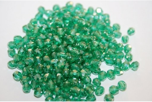 Perline Mezzi Cristalli Luster-Emerald