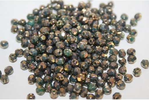 60 Perline Mezzi Cristalli 4mm Crystal Col.00030