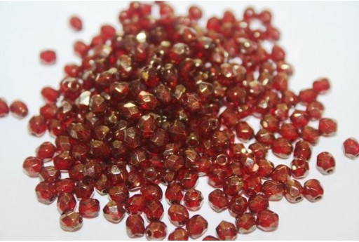 Perline Mezzi Cristalli Luster-Garnet Topaz/Pink